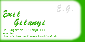 emil gilanyi business card